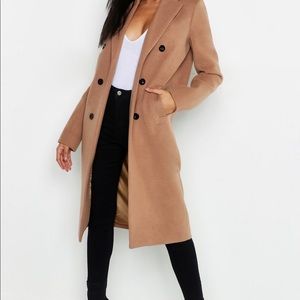 BooHoo Double Breasted Coat (Tall)